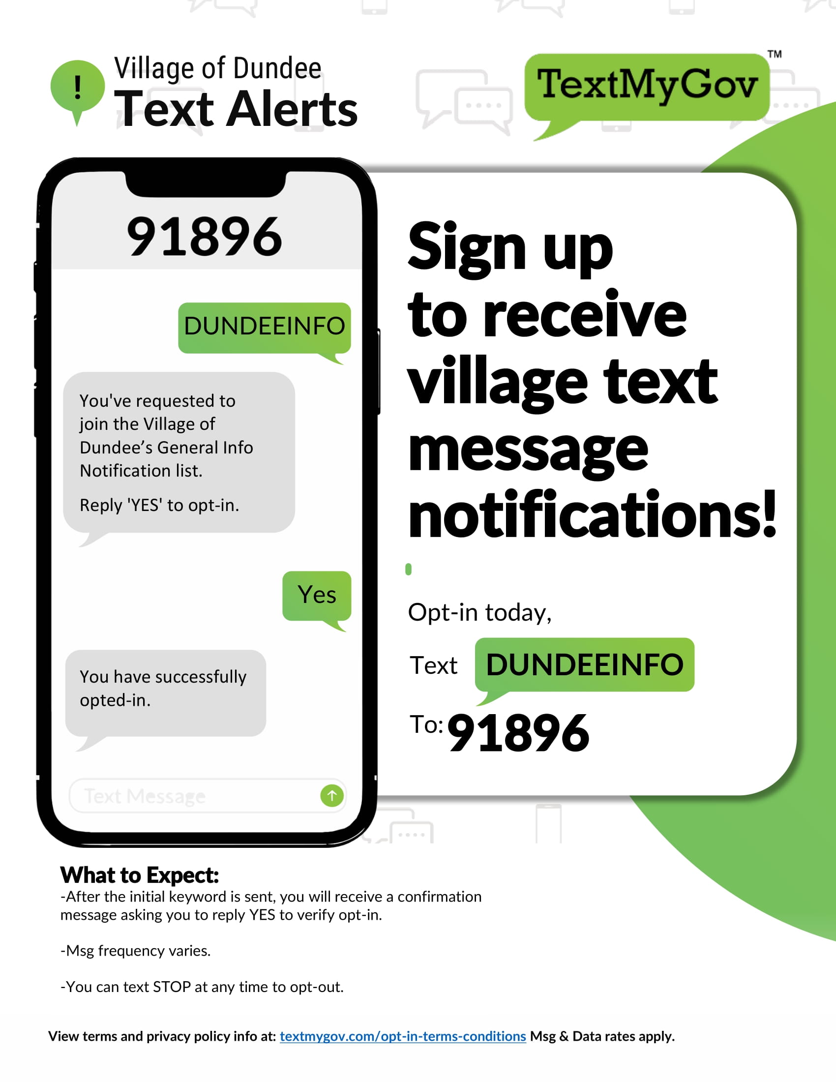 Village of Dundee, MI - Notifications FlyerVillage of Dundee, MI - Notifications Flyer-1